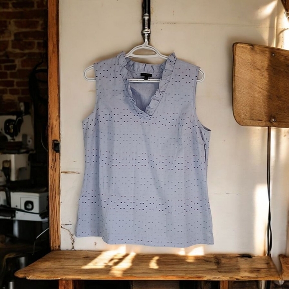 Talbot's light blue multi color ladies tank top medium large - Picture 1 of 6